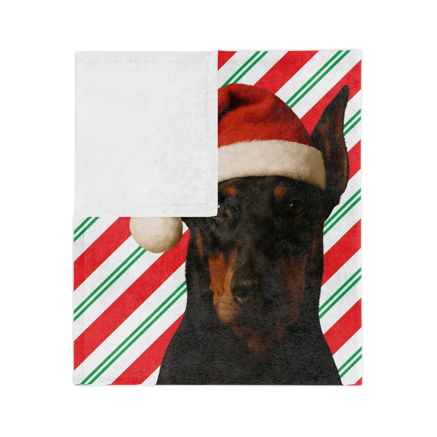 Santa Paws Doberman Velveteen Microfiber Blanket