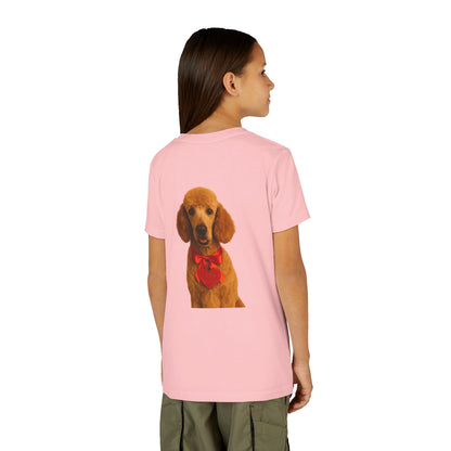 Cupid's Companion Poodle Youth Unisex Short Sleeve Crewneck Tee