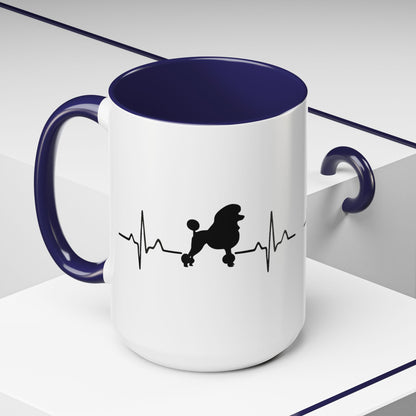 My Heart Beats For Poodles 2-Tone Coffee Mug