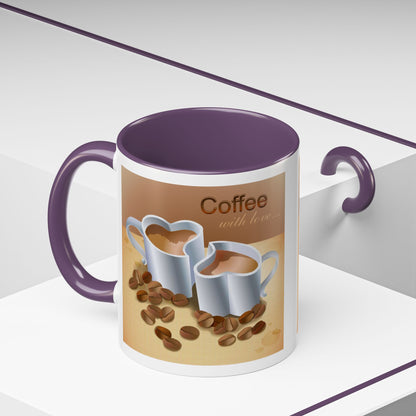 Coffee With Love 2-Tone Coffee Mug