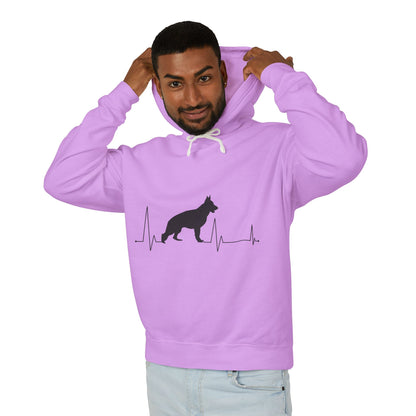 My Heart Beats For German Shepherds Unisex Lightweight Hoodie