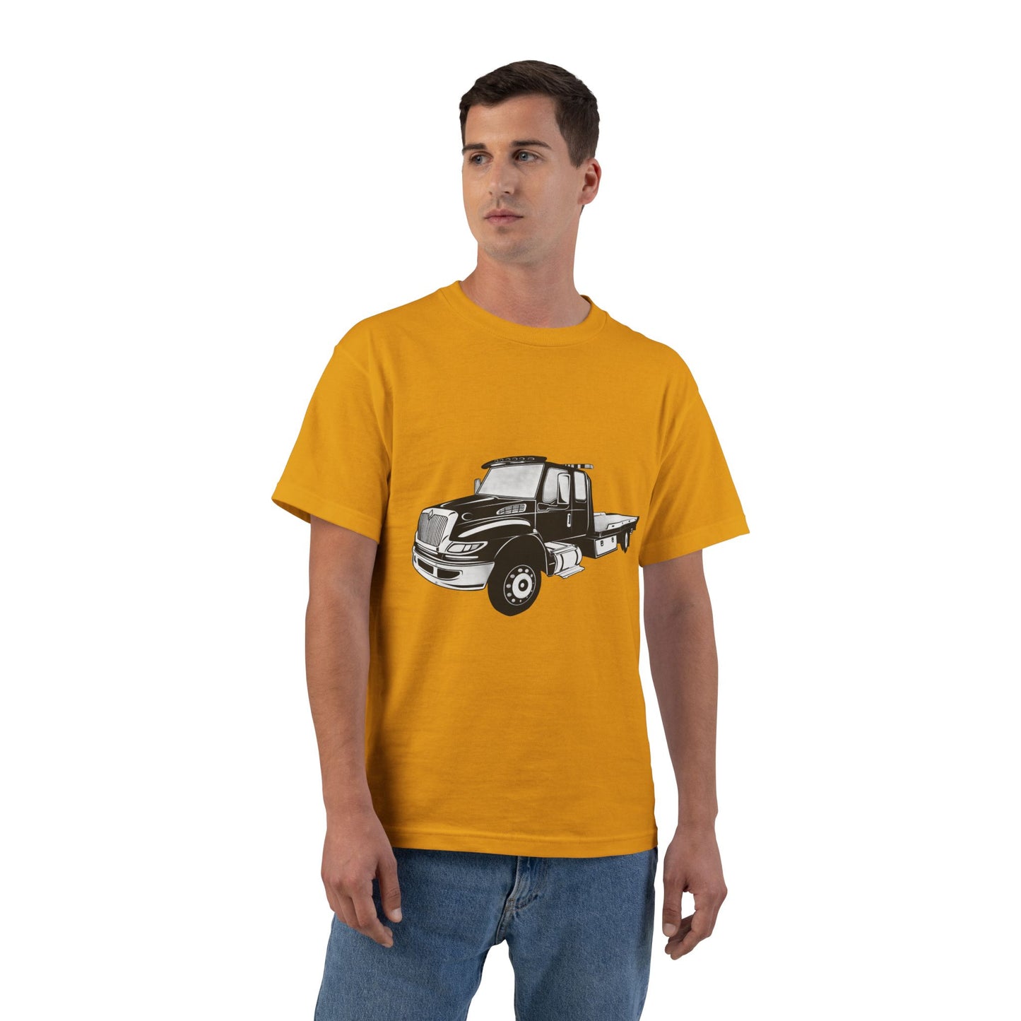 Flatbed Tow Truck Men's Short-Sleeve Crewneck Tee