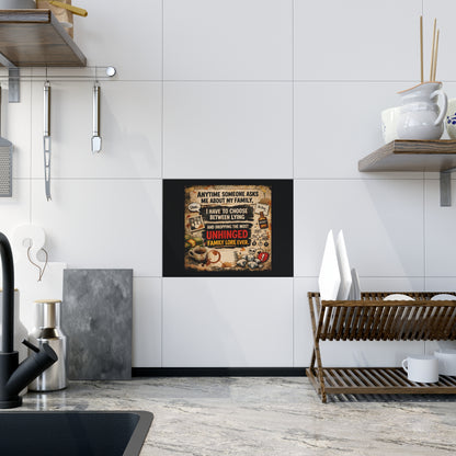 Unhinged Family Ceramic Photo Tile