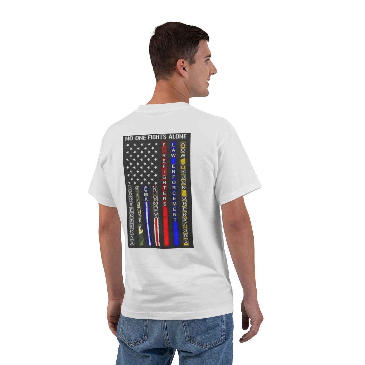 No One Fights Alone Men's Short-Sleeve Crewneck Tee