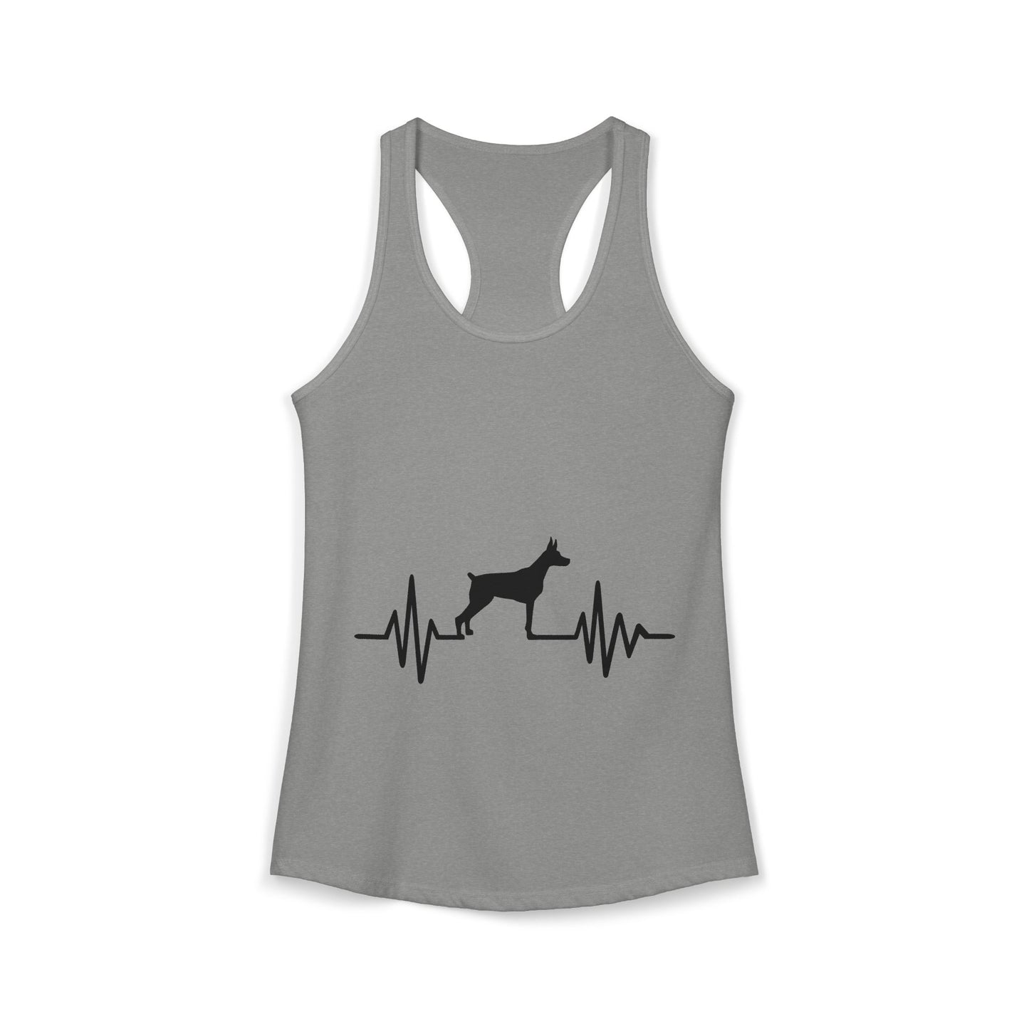My Heart Beats For Dobermans Women's Racerback Tank