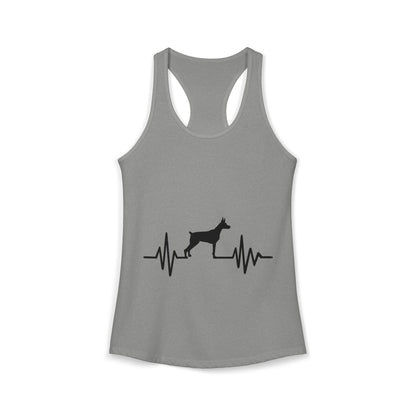 My Heart Beats For Dobermans Women's Racerback Tank