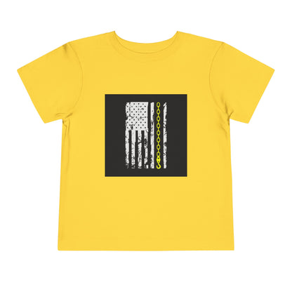Thin Yellow Line Toddler Unisex Short Sleeve Crewneck Tee