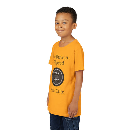 5 Speed How Cute Youth Unisex Short Sleeve Crewneck Tee