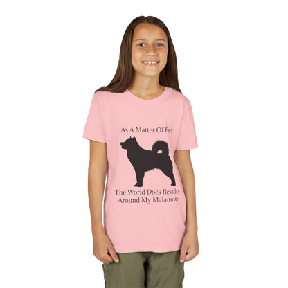 Matter Of Fact Malamute Youth Unisex Short Sleeve Crewneck Tee