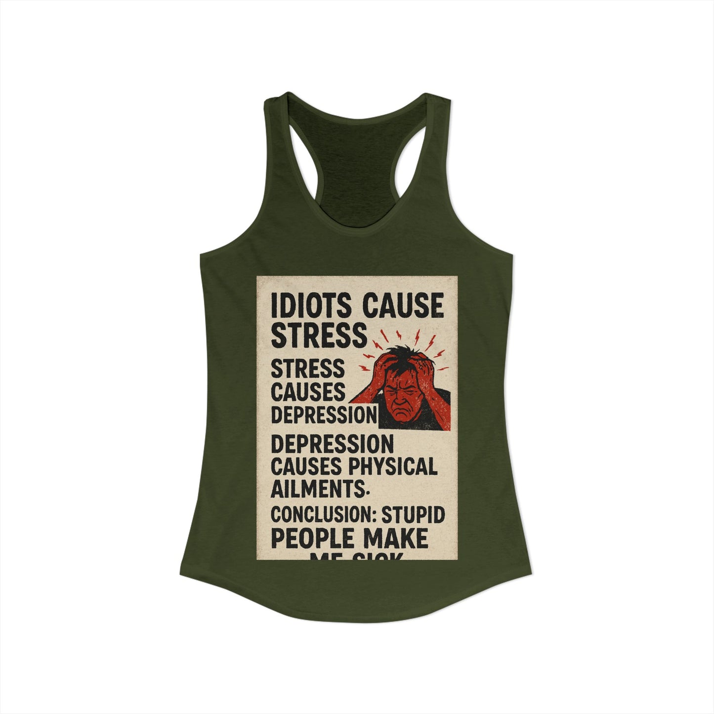 Stupid People Women's Racerback Tank