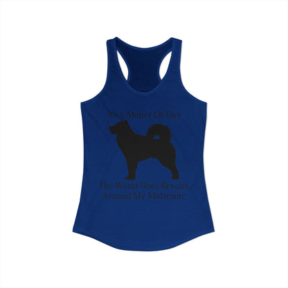 Matter Of Fact Malamute Women's Racerback Tank