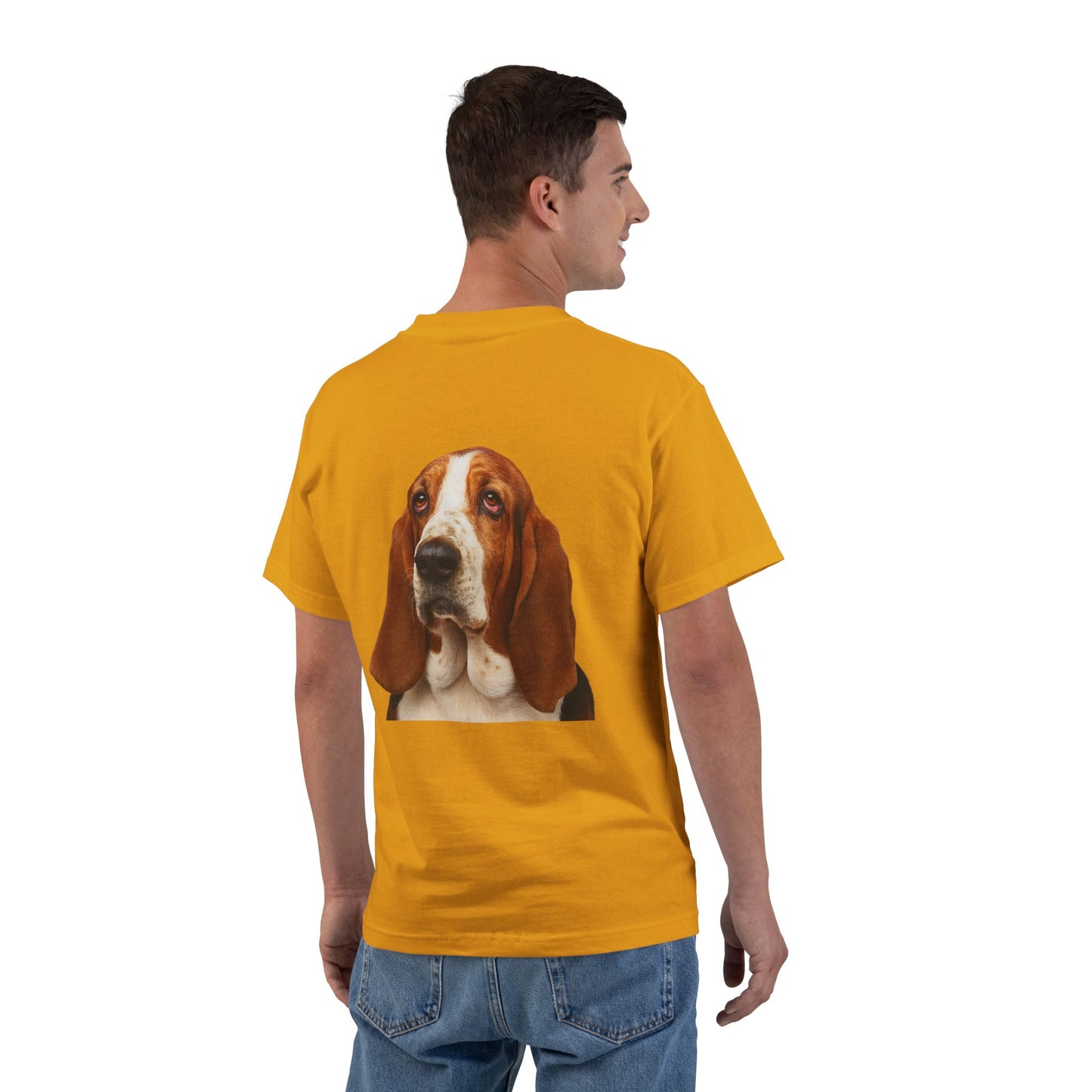 Basset Head Men's Short-Sleeve Crewneck Tee