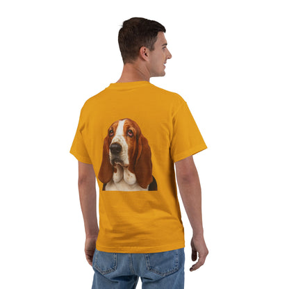 Basset Head Men's Short-Sleeve Crewneck Tee