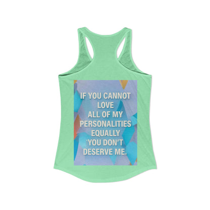 All Of My Personalities Women's Racerback Tank