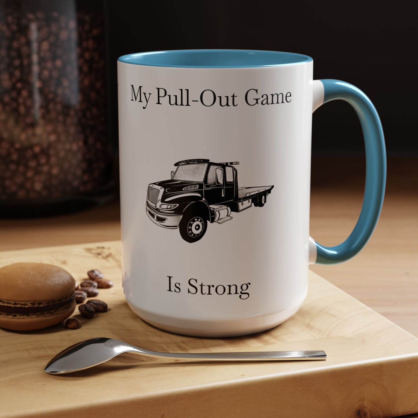 Pull Out Flatbed Tow Truck 2-Tone Coffee Mug