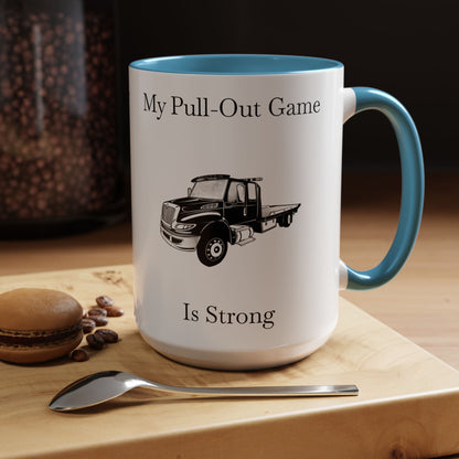 Pull Out Flatbed Tow Truck 2-Tone Coffee Mug