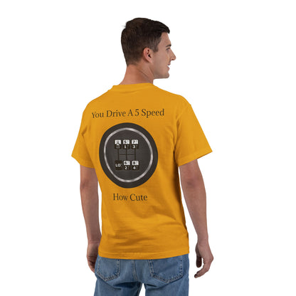 5 Speed How Cute Men's Short-Sleeve Crewneck Tee