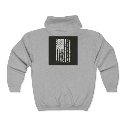 Thin Yellow Line Unisex Full Zip Hoodie