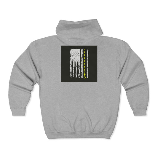 Thin Yellow Line Unisex Full Zip Hoodie
