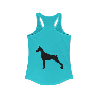 Doberman Silhouette Women's Racerback Tank