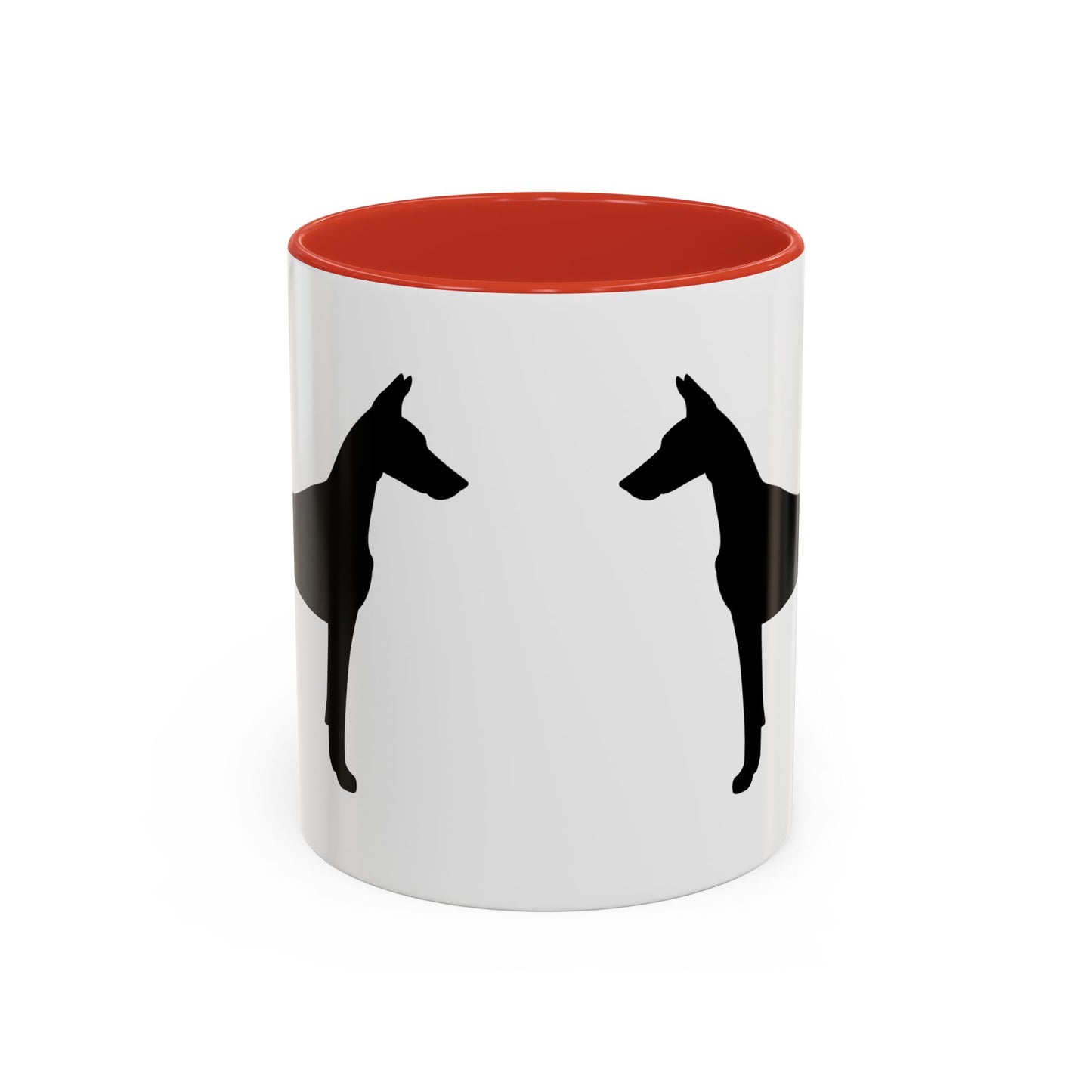 Doberman Silhouette 2-Tone Coffee Mug