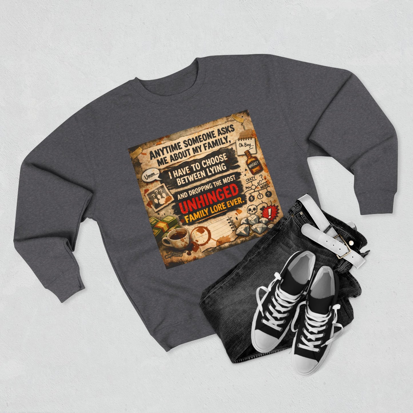 Unhinged Family Unisex Crewneck Sweatshirt