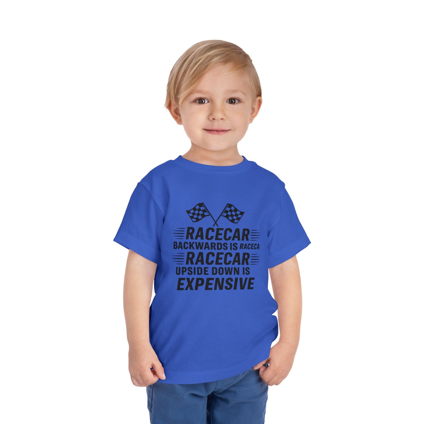 Racecar Backwards Toddler Unisex Short Sleeve Crewneck Tee
