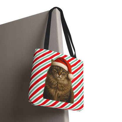 Santa Paws Cat Tote Bag