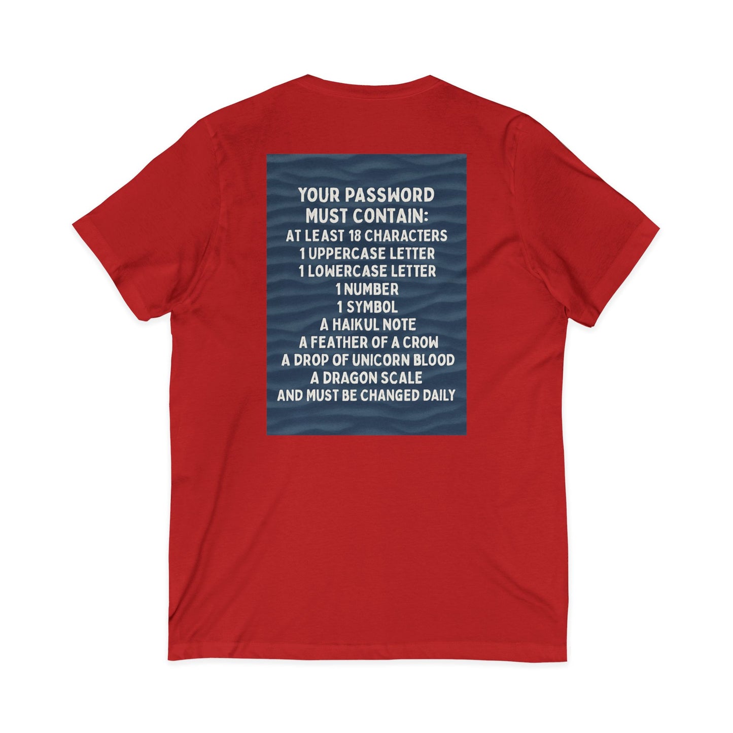 Password Unisex Short Sleeve V-Neck Tee