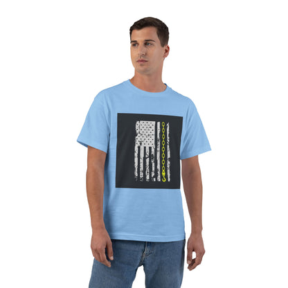 Thin Yellow Line Men's Short-Sleeve Crewneck Tee