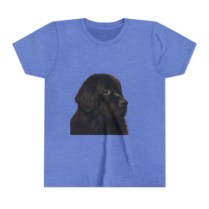 Newfie Head Youth Unisex Short Sleeve Crewneck Tee