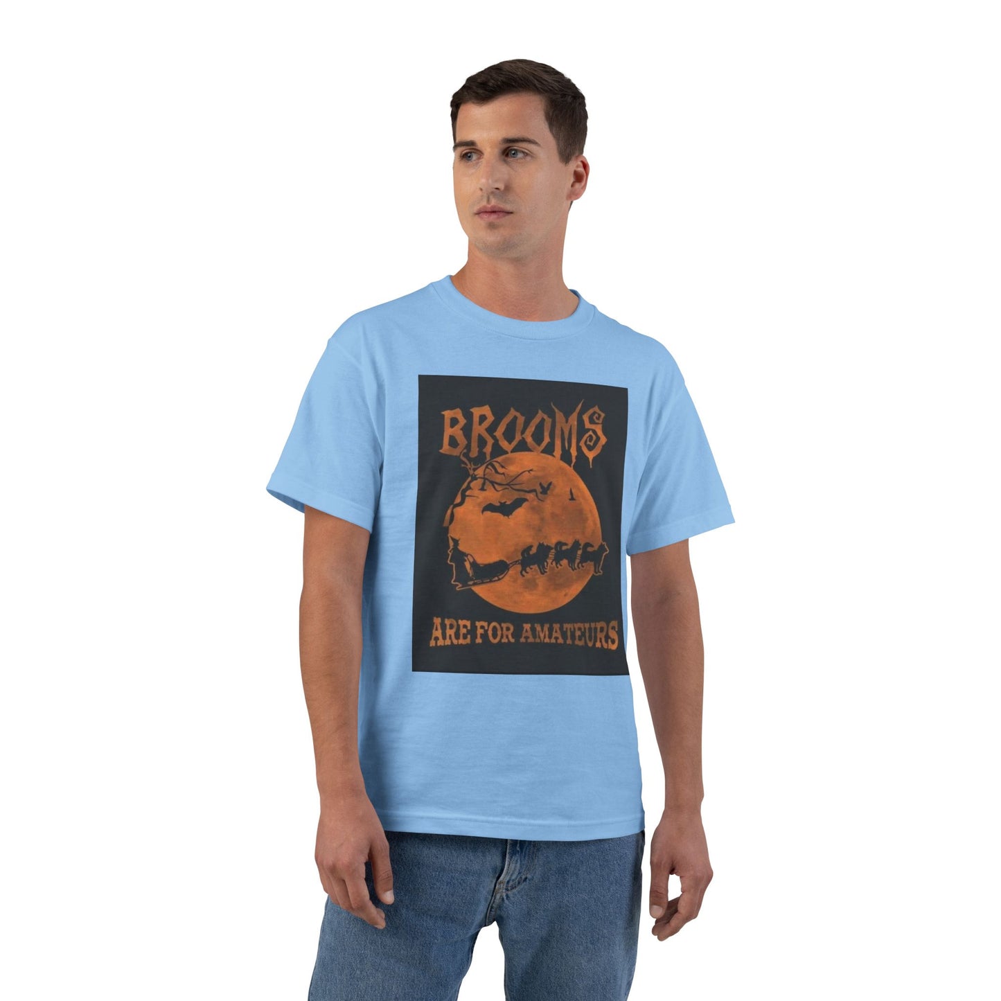 Brooms Are For Amateurs Men's Short-Sleeve Crewneck Tee