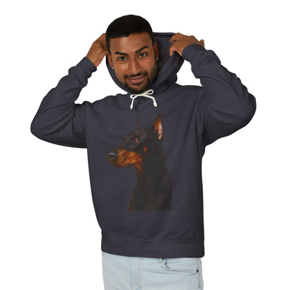 Doberman Head Unisex Lightweight Hoodie