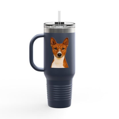 Basenji Head Insulated Travel Mug