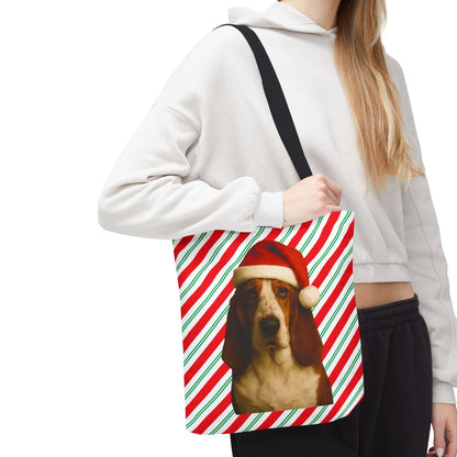 Santa Paws Basset Tote Bag