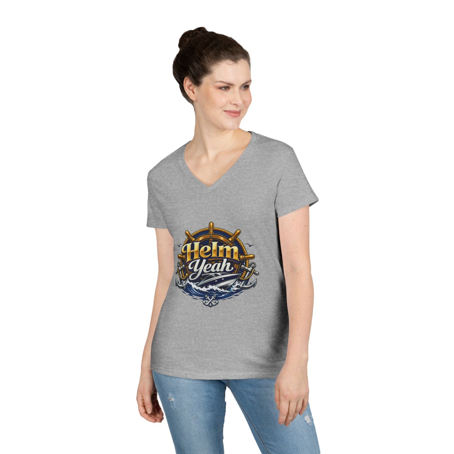 Helm Yeah Women's V-Neck T-Shirt