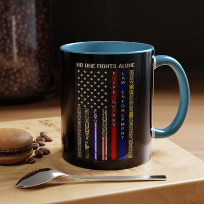 No One Fights Alone 2-Tone Coffee Mug