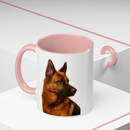 German Shepherd Head 2-Tone Coffee Mug