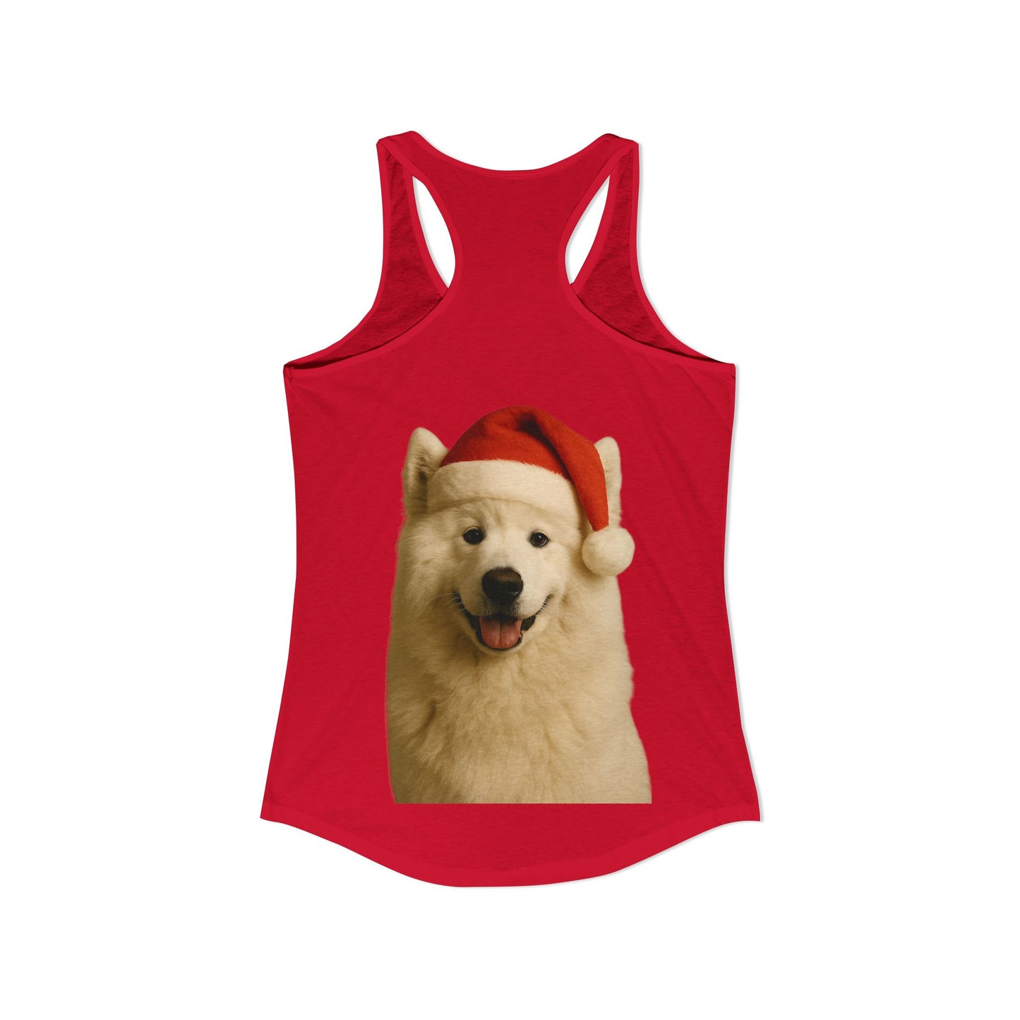 Santa Paws Samoyed Women's Racerback Tank
