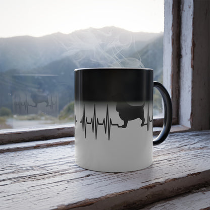 My Heart Beats For Bassets Color Changing Mug