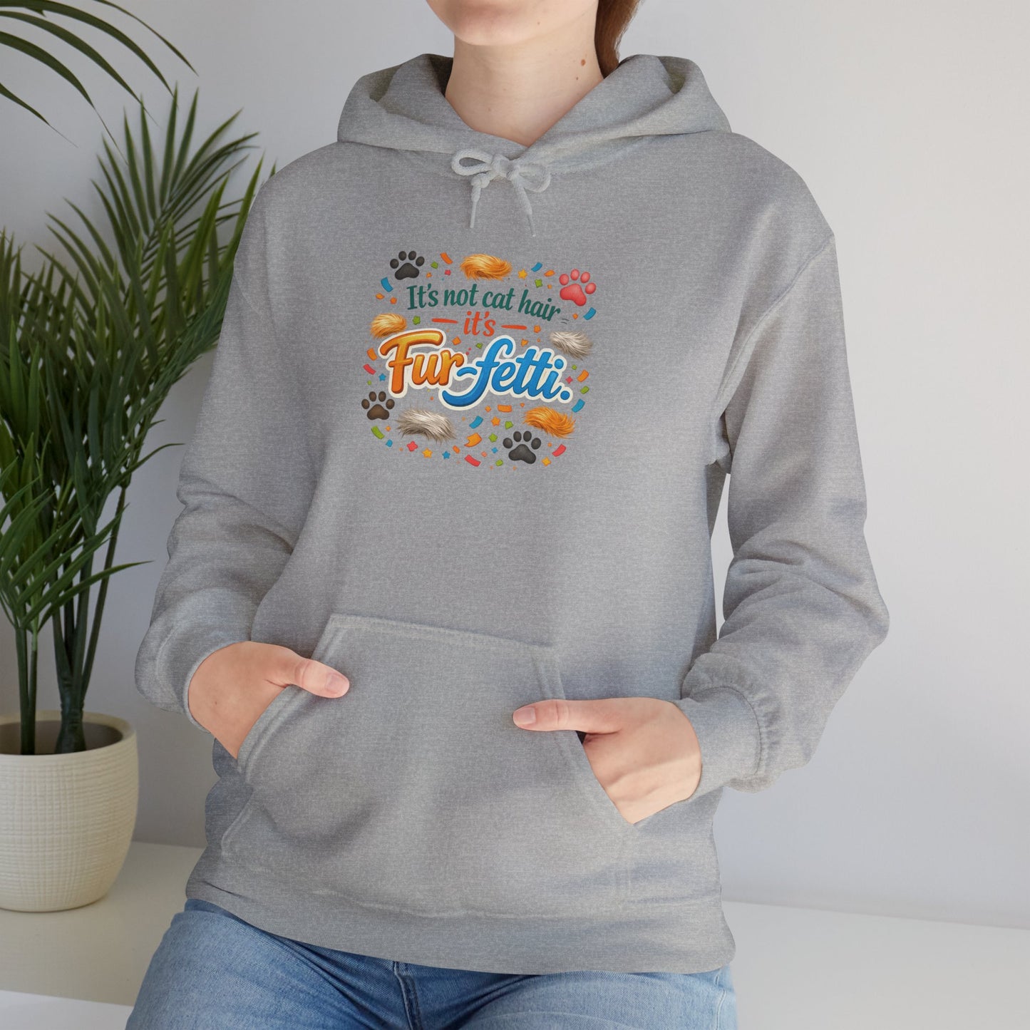 Fur-Fetti Cat Unisex Hoodie