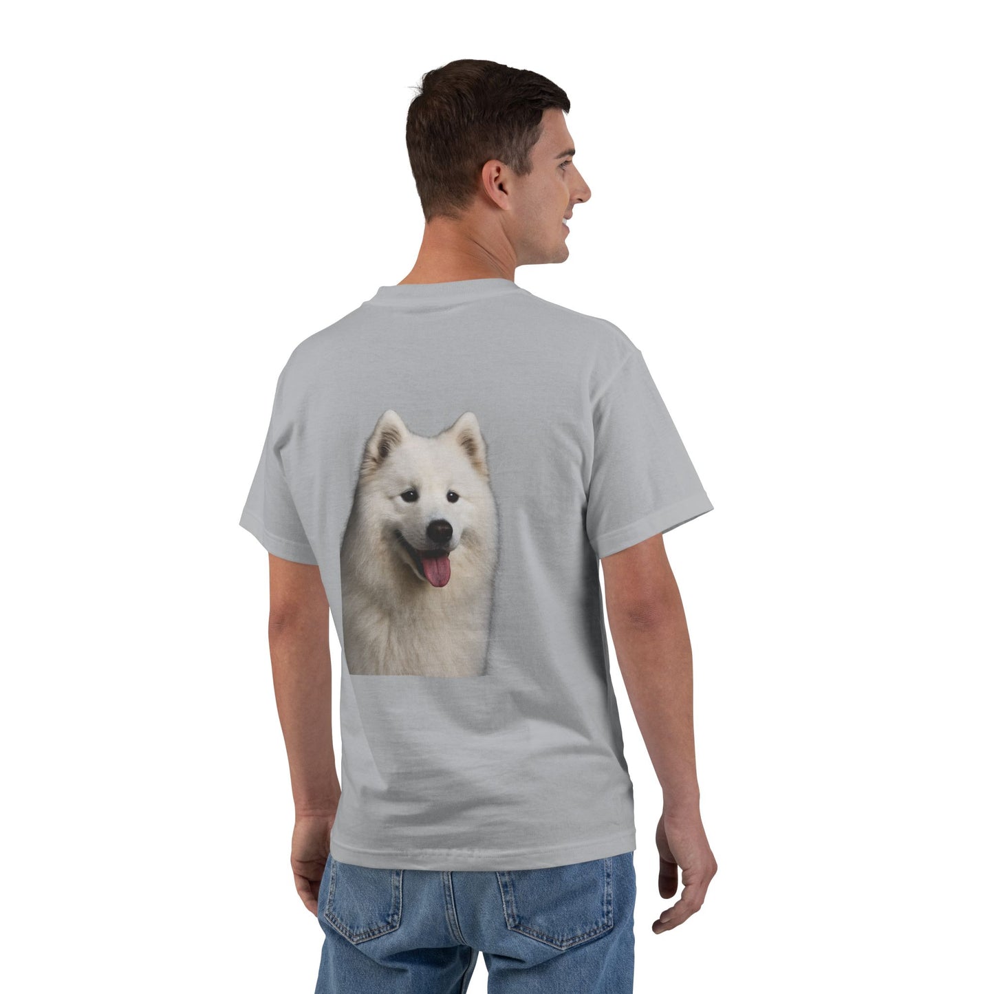 Samoyed Head Men's Short-Sleeve Crewneck Tee