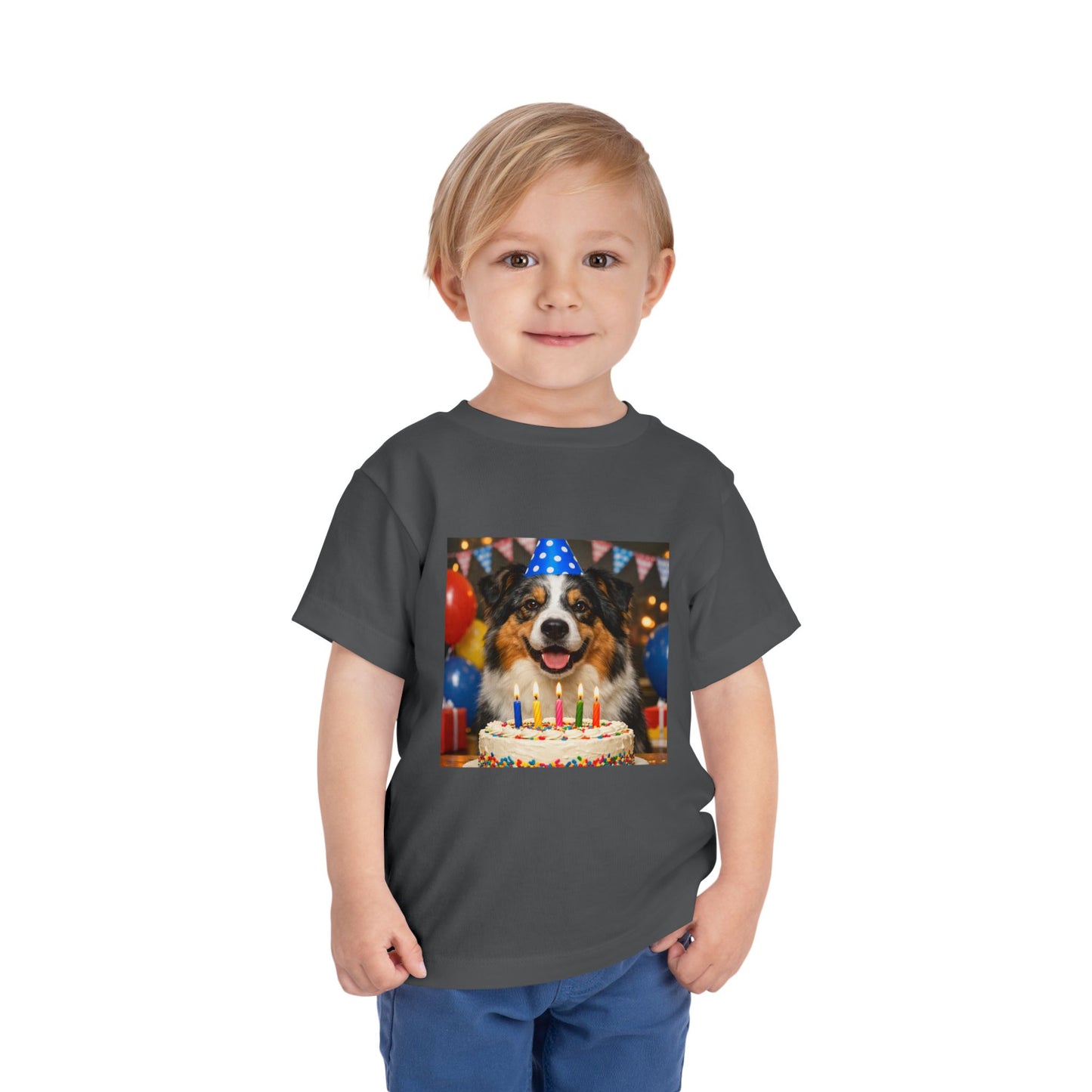 Birthday Buddy Aussie Toddler Unisex Short Sleeve Crewneck Tee