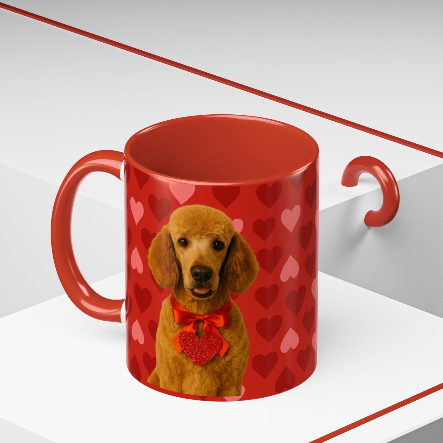 Cupid's Companion Poodle 2-Tone Coffee Mug