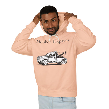 H**ker Express Wheel Lift Tow Truck Unisex Lightweight Hoodie