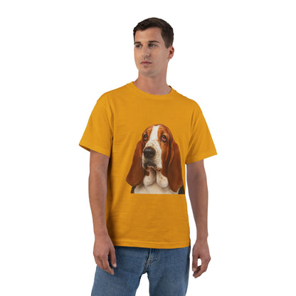 Basset Head Men's Short-Sleeve Crewneck Tee