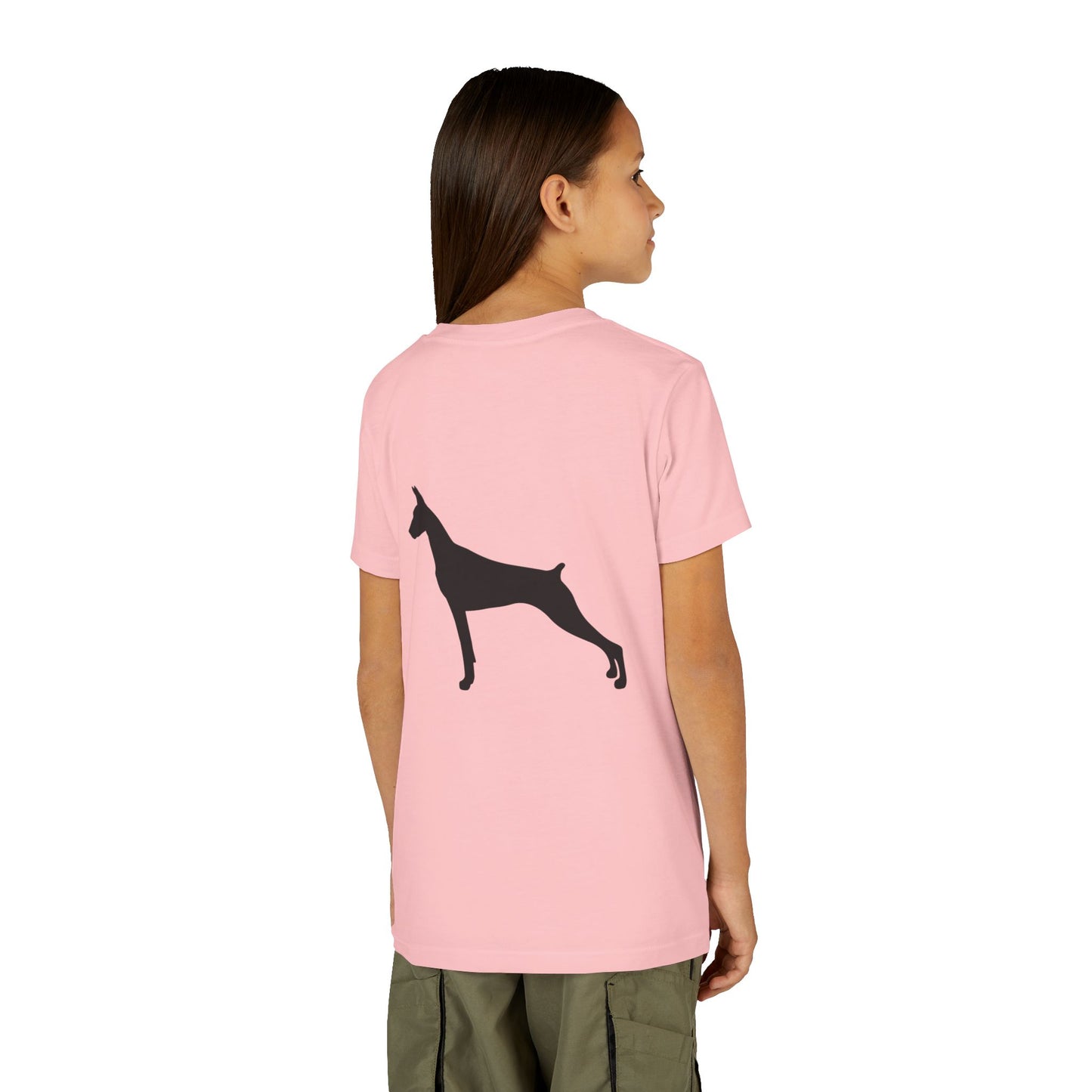 Doberman Head Youth Unisex Short Sleeve Crewneck Tee