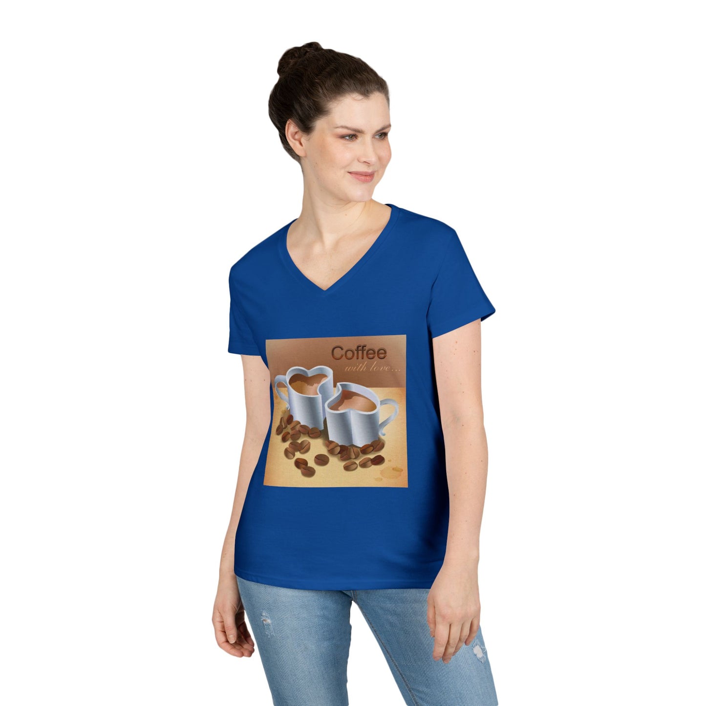 Coffee With Love Women's V-Neck T-Shirt