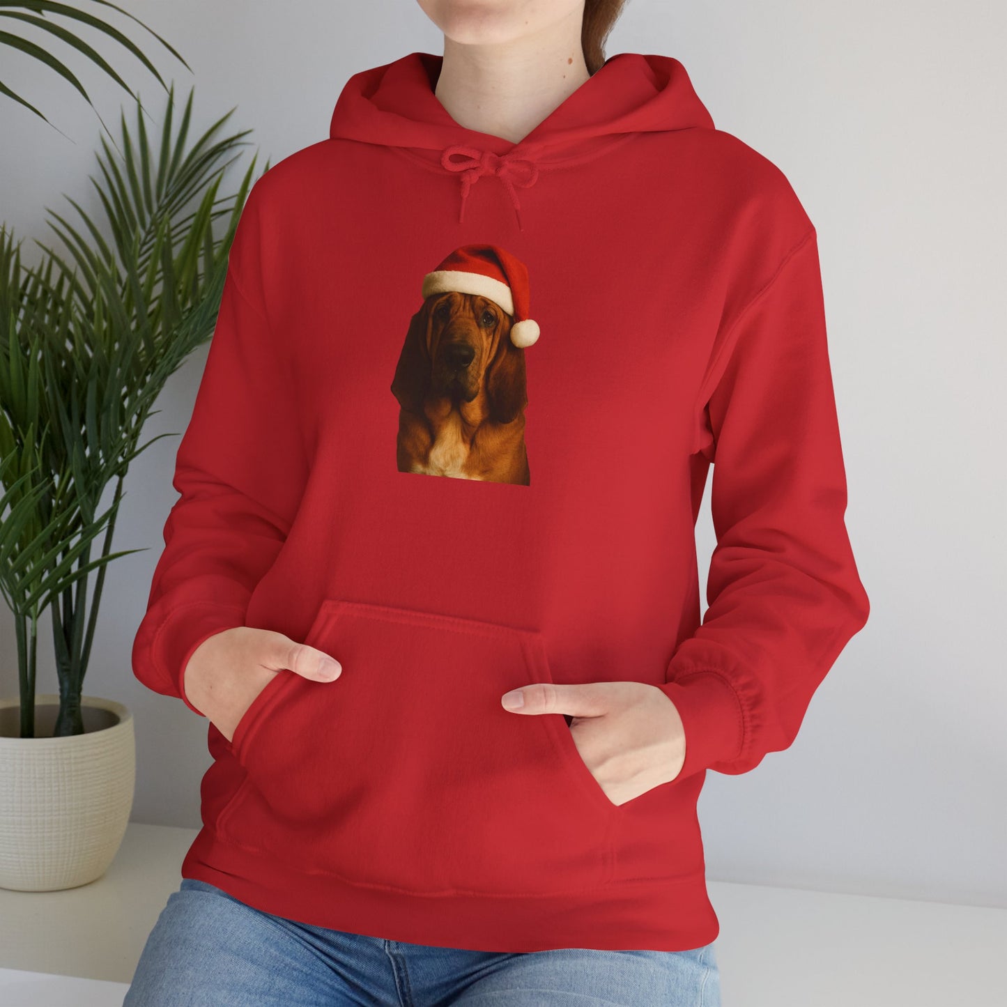 Santa Paws Bloodhound Unisex Hoodie