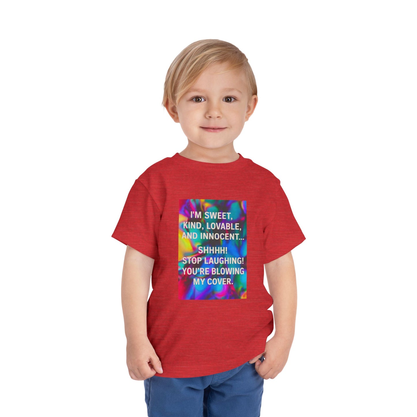 Blowing My Cover Toddler Unisex Short Sleeve Crewneck Tee